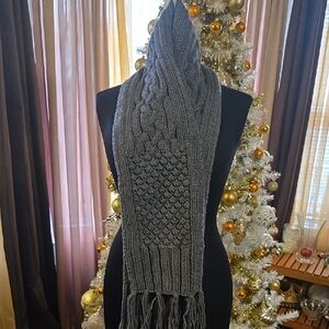 Banana Republic Charcoal Cable Knit Scarf